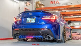 Lexus RCF rear bumper DIffuser lip body kit with led brake light [upl. by Lovato]