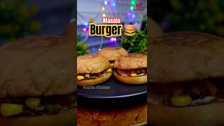 Masala Burger 🍔 simple burger recipe  kasthukitchen2001 food shortsfeed recipe shorts [upl. by Aleyam]