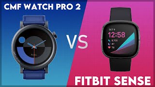 CMF Watch Pro 2 vs Fitbit Sense Comparison [upl. by Anawik]