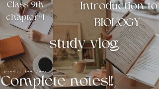 Introduction to Biology  Class 9  Chapter 1  Grw board notes introductiontobiology class9 [upl. by Yllib]