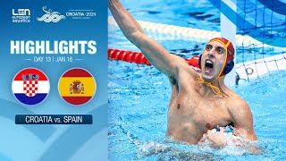 Final Croatia vs Spain  Highlights  European Water Polo Championships 2024 [upl. by Anrim]