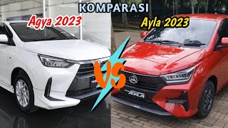 Perbedaan agya 2023 12 g cvt vs Ayla 2023  12 R cvt ads [upl. by Yetty]