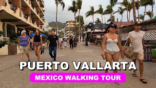 Walking Puerto Vallarta Mexico  Romantic Zone Sunset Tour [upl. by Gebhardt]