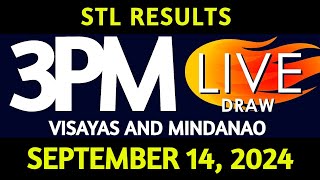 Stl Result Today 300 Pm draw September 14 2024 Saturday Visayas and Mindanao Area LIVE [upl. by Bolen]