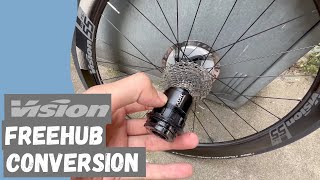 Sram XDR to Shimano HG Freehub Conversion on Vision 55 [upl. by Roma]