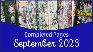 Adult Coloring  Completed Pages  September 2023 [upl. by Marl]