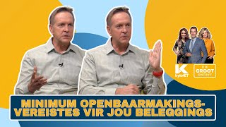 Minimum openbaarmakingsvereistes vir jou beleggings  Johan Borcherds  25 September 2024 [upl. by Dicks]