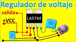 como probar regulador de voltaje LA5744 y su funcionamiento [upl. by Klemens]