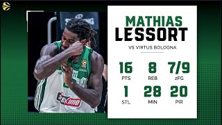 Virtus Bologna  Panathinaikos 7782  Euroleague R10 Mathias Lessort 16 Points  20 PIR [upl. by Anayet246]