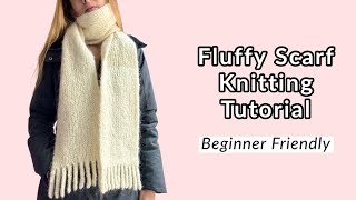 How to knit a scarf for beginners A stepbystep tutorial [upl. by Norword]