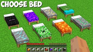 Which BED IS IT DANGEROUS TO SLEEP ON in Minecraft  LAVA OR CREEPER OR DIAMOND MAYBE ZOMBIE [upl. by Adiaz343]