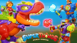 Super things Superdino HRex amp V Rex 🐱‍🐉 Dinozaury w Kaboom City [upl. by Aleetha]