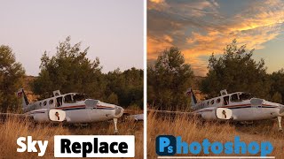 sky replacement in photoshop edit trending viralvideo photoshop [upl. by Esinyt]