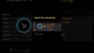 Redmi 12 c Free Fire Sensitivity Settings [upl. by Hardin]