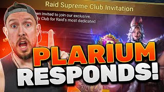 PLARIUM RESPONDS to quotSUPREME CLUBquot CONCERNS [upl. by Naara]