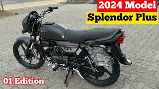 New 2024 Model Hero Splendor Plus Bs7 Review  On Road Price  splendor plus new model 2024 [upl. by Witherspoon]