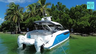 Prepare to be INSPIRED  FOUR WINNS TH36 Catamaran Walkthrough [upl. by Derwood484]