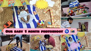 Our baby 1st month Complete Photoshoot And Celebration 🧿📸👼 babyphotography babyphotographyideas [upl. by Coit]