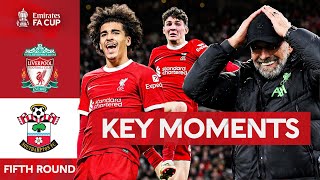 Liverpool v Southampton  Key Moments  Fifth Round  Emirates FA Cup 202324 [upl. by Garwood794]