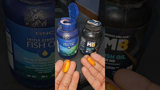 GNC fish oil Vs MB fish oil 🤮🤮🤮 shorts [upl. by Anire]