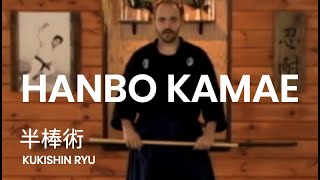 Hanbojutsu Kamae kihon the basic postures and intention of the Kukishin Ryu stick fighting [upl. by Devaj]