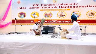 Raag Miyan Malhaar Jatinder Singh 65th Panjab University InterZonal Youth Hertiage Festival [upl. by Irahcaz409]