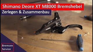 Shimano Deore XT BRM 8000 Bremshebel zerlegen und wieder zusammenbauen Bremshebel Service [upl. by Millham]