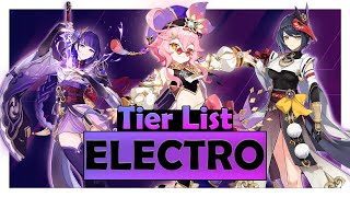 ¡Lo MEJOR de ELECTRO ⚡  Tier List Electro Genshin Impact [upl. by Filia]