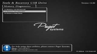 Running Memtest from USB Tools Drive [upl. by Grata]