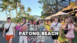 4K 🇹🇭 Walking along Patong Beach to Bangla Road in Phuket Thailand Feel the atmosphere of 2024 [upl. by Gnidleif]