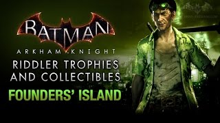 Batman Arkham Knight  Riddler Trophies  Arkham Knight HQ [upl. by Gilder927]