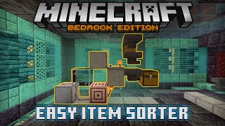 Easy Item Sorter Tutorial for Minecraft Bedrock 121  for Nether and Overworld [upl. by Finer]