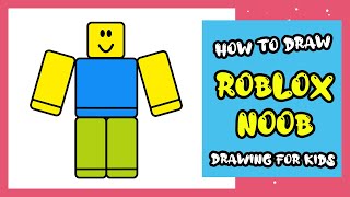 How to Draw a Roblox Noob Very Easy Tutorial  Roblox Drawing Easy [upl. by Huxham]