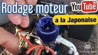 🔴 RODAGE MOTEUR TECHNIQUE DITE « A LA JAPONAISE » OS MAX R21 35 CC PISTE [upl. by Sitruc]