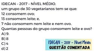 RACIOCÍNIO LÓGICO IDECAN CAERNRN 2023 QUESTÃO 18 [upl. by Yenaiv119]