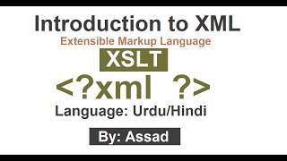 Introduction to XSLT XSL Transformations UrduHindi [upl. by Pelmas233]