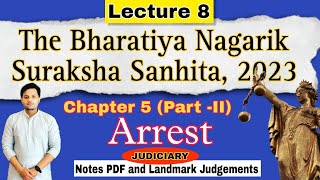 Arrest  Chapter 5 BNSS PartII  Section 35 to 62  The Bharatiya Nagarik Suraksha Sanhita 2023 [upl. by Zelikow552]