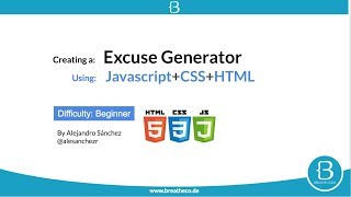 Vanilla JS Tutorial beginner Creating an excuse generator using webpack and javascript [upl. by Osbourne]