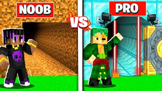 NOOB vs PRO SAFEST SECURITY TUNNEL BUILD CHALLENGE  Minecraft [upl. by Ricketts]