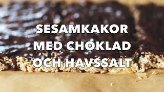 Sesamkakor med choklad amp havssalt [upl. by Swan]