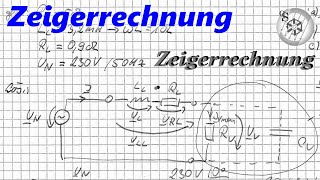 Zeigerrechnung  Komplexe Wechselstromrechnung 24  Zeigerdiagramm für ohmsche Netzlast [upl. by Urbain]