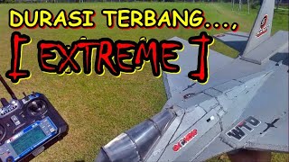 Durasi TERBANG EXTREME rc model JET SU35 handmade [upl. by Recnal229]