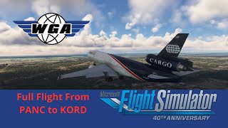 Western MD11F Ops from Anchorage to Chicago in the TFDI MD11 [upl. by Atteram]