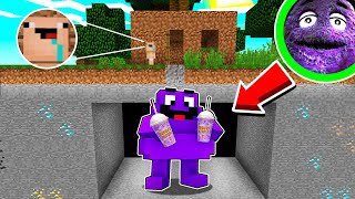 BEBÉ NOOB vs GRIMANCE DEBAJO DE SU CASA EN MINECRAFT TROLL ROLEPLAY [upl. by Grieve]