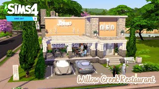 Willow Creek Restaurant 🍔🍷  The Sims 4 Speed Build  NO CC [upl. by Anaibaf]