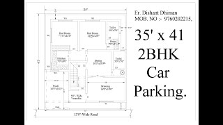 3541 House plan  35x41 35x41 ghar ka naksaha floor plan  160 Gaj  35x40 35x42 [upl. by Enivid]