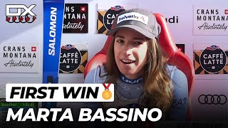 Alpine Ski FIRST WIN for Marta Bassino at Crans Montana  Downhill  2024 🇮🇹 [upl. by Carri]