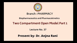 Biopharmaceutics and Pharmacokinetics  Two Compartment Open Model Part1 AKTU Digital Education [upl. by Ellekram444]