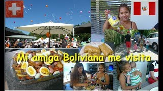 MI AMIGA BOLIVIANA ME VISITA A MI CASA  COMO HACER PIQUÉ MACHO BOLIVIANO  PERUANA EN SUIZA [upl. by Nomsed704]