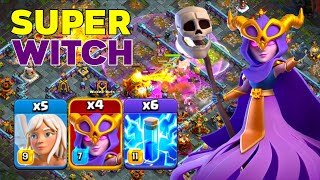 TH16 Zap Super Witch Wrecking Legend League Bases Clash of Clans [upl. by Takeshi]